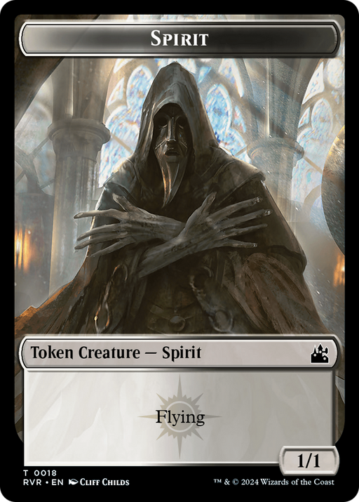 Spirit Token (0018) [Tokens] Ravnica Remastered Tokens MTG Single Magic: The Gathering