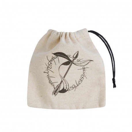 Elvish Beige & black Basic Dice Bag Dice & Gaming Accessories Q Workshop