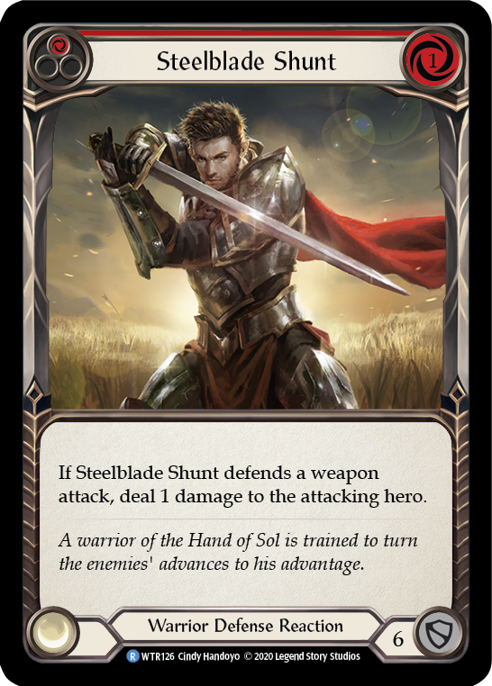 Steelblade Shunt (Red) [WTR126] Unlimited Edition Rainbow Foil Flesh And Blood Single Flesh And Blood   