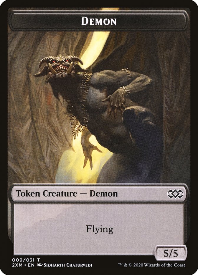 Demon Token [Tokens] Double Masters Tokens MTG Single Magic: The Gathering
