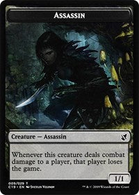 Assassin // Morph Double-Sided Token [Tokens] Commander 2019 Tokens MTG Single Magic: The Gathering