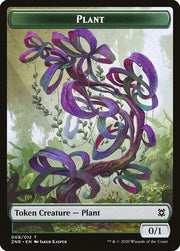 Cat Beast // Plant Double-Sided Token [Tokens] Zendikar Rising Tokens MTG Single Magic: The Gathering
