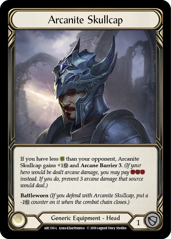 Arcanite Skullcap [ARC150-L] 1st Edition Cold Foil Flesh And Blood Single Flesh And Blood   