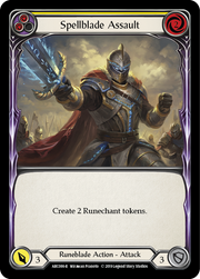 Spellblade Assault (Yellow) [ARC086-R] 1st Edition Rainbow Foil Flesh And Blood Single Flesh And Blood   