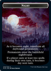 Day // Night Double-Sided Token [Tokens] Innistrad: Midnight Hunt Tokens MTG Single Magic: The Gathering