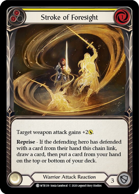 Stroke of Foresight (Yellow) [WTR139] Unlimited Edition Normal Flesh And Blood Single Flesh And Blood   