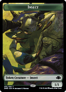 Insect // Bird Double-Sided Token [Tokens] Dominaria Remastered Tokens MTG Single Magic: The Gathering