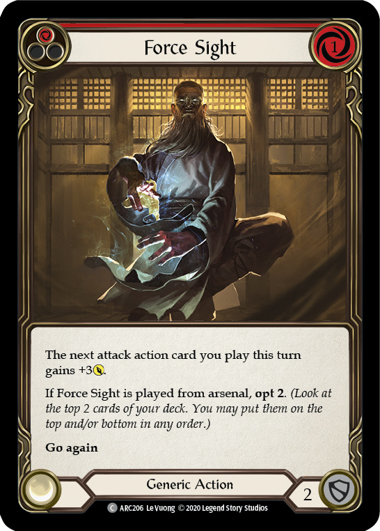 Force Sight (Red) [ARC206] Unlimited Edition Normal Flesh And Blood Single Flesh And Blood   