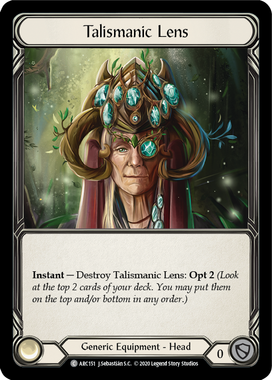 Talismanic Lens [ARC151] Unlimited Edition Rainbow Foil Flesh And Blood Single Flesh And Blood   