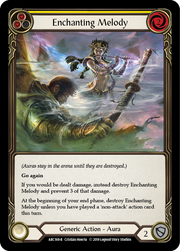 Enchanting Melody (Yellow) [ARC168-R] 1st Edition Rainbow Foil Flesh And Blood Single Flesh And Blood   