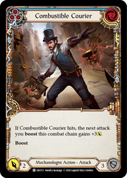 Combustible Courier (Blue) [CRU111] 1st Edition Rainbow Foil Flesh And Blood Single Flesh And Blood   