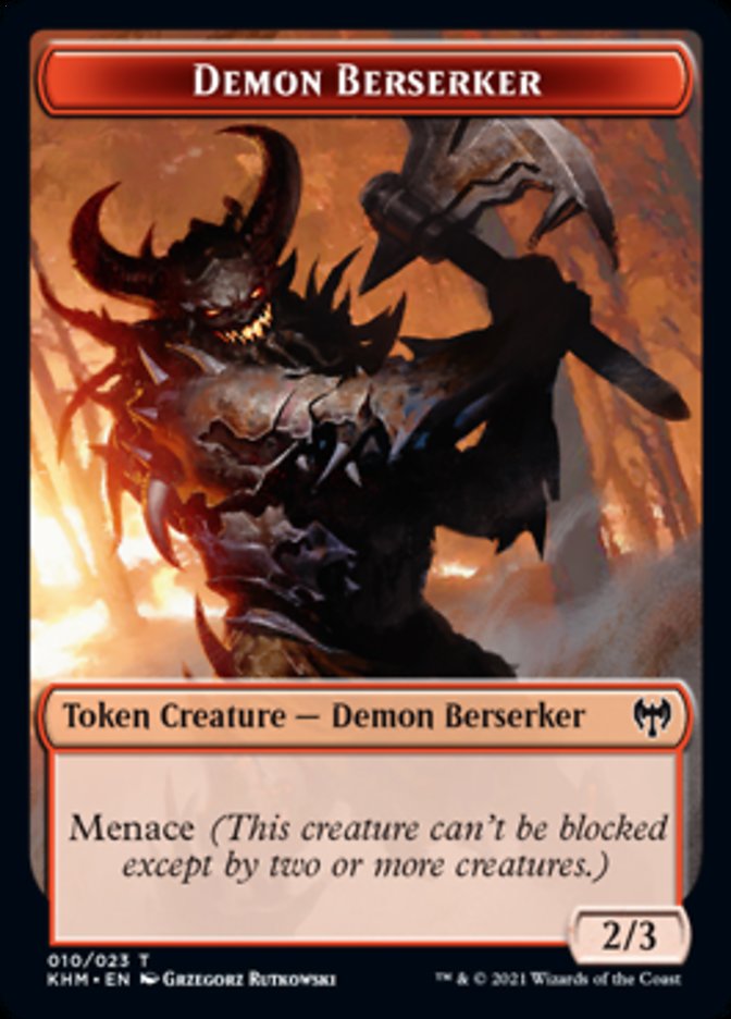 Demon Berserker Token [Tokens] Kaldheim Tokens MTG Single Magic: The Gathering