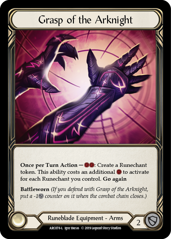 Grasp of the Arknight [ARC078-L] 1st Edition Cold Foil Flesh And Blood Single Flesh And Blood   
