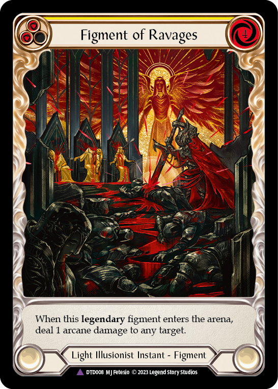 Figment of Ravages // Sekem, Archangel of Ravages (Marvel) [DTD008] (Dusk Till Dawn)  Cold Foil Flesh And Blood Single Flesh And Blood   