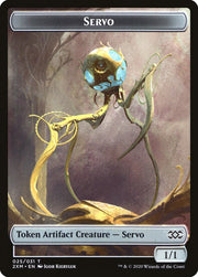 Cat // Servo Double-Sided Token [Tokens] Double Masters Tokens MTG Single Magic: The Gathering