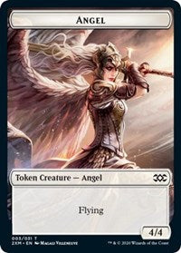 Angel // Cat Double-Sided Token [Tokens] Double Masters Tokens MTG Single Magic: The Gathering
