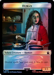 Human (0037) // Mark of the Rani Double-Sided Token (Surge Foil) [Tokens] Doctor Who Tokens MTG Single Magic: The Gathering