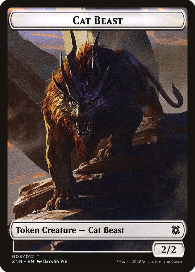 Cat Beast Token [Tokens] Zendikar Rising Tokens MTG Single Magic: The Gathering