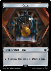 Human (0005) // Clue (0023) Double-Sided Token [Tokens] Doctor Who Tokens MTG Single Magic: The Gathering