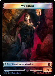 Warrior // Food (0058) Double-Sided Token (Surge Foil) [Tokens] Doctor Who Tokens MTG Single Magic: The Gathering