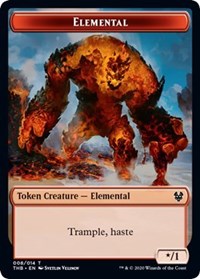 Elemental // Satyr Double-Sided Token [Tokens] Theros Beyond Death Tokens MTG Single Magic: The Gathering