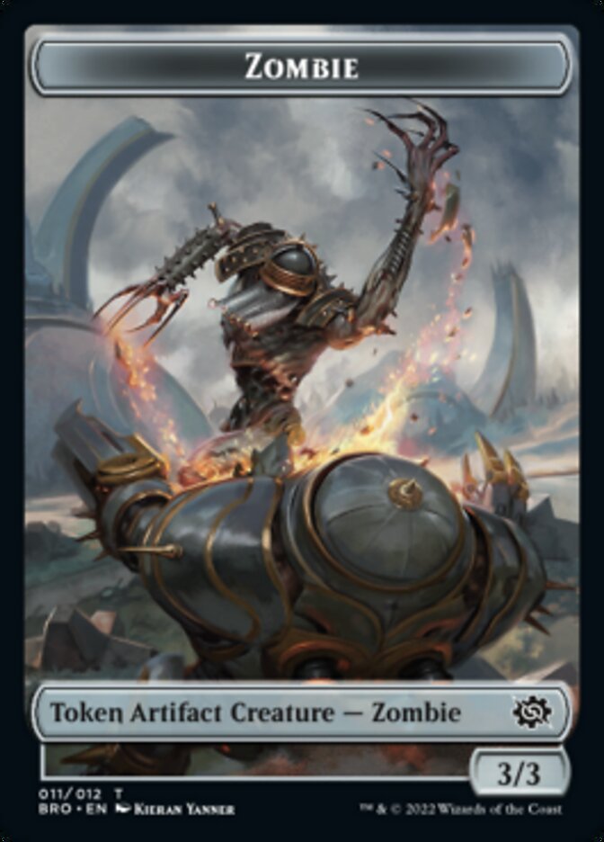 Zombie Token [Tokens] The Brothers' War Tokens MTG Single Magic: The Gathering