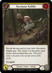 Ravenous Rabble (Yellow) [ARC192] Unlimited Edition Rainbow Foil Flesh And Blood Single Flesh And Blood   