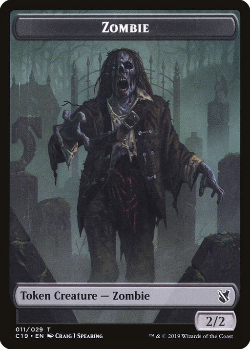 Zombie Token (011/029) [Tokens] Commander 2019 Tokens MTG Single Magic: The Gathering
