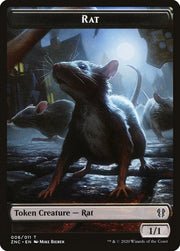 Faerie Rogue // Rat Double-Sided Token [Tokens] Zendikar Rising Commander Tokens MTG Single Magic: The Gathering