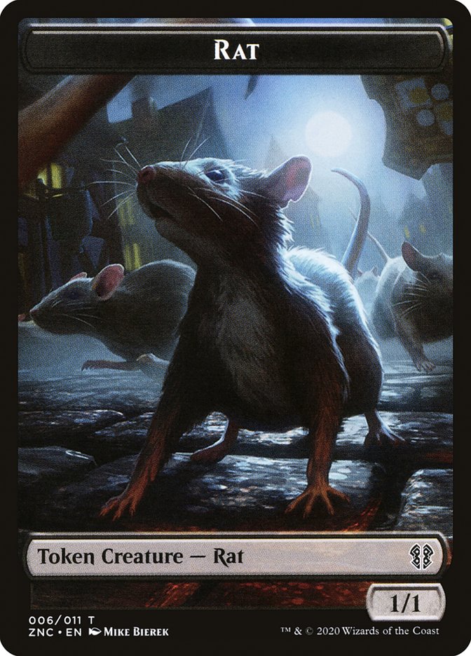 Faerie Rogue // Rat Double-Sided Token [Tokens] Zendikar Rising Commander Tokens MTG Single Magic: The Gathering