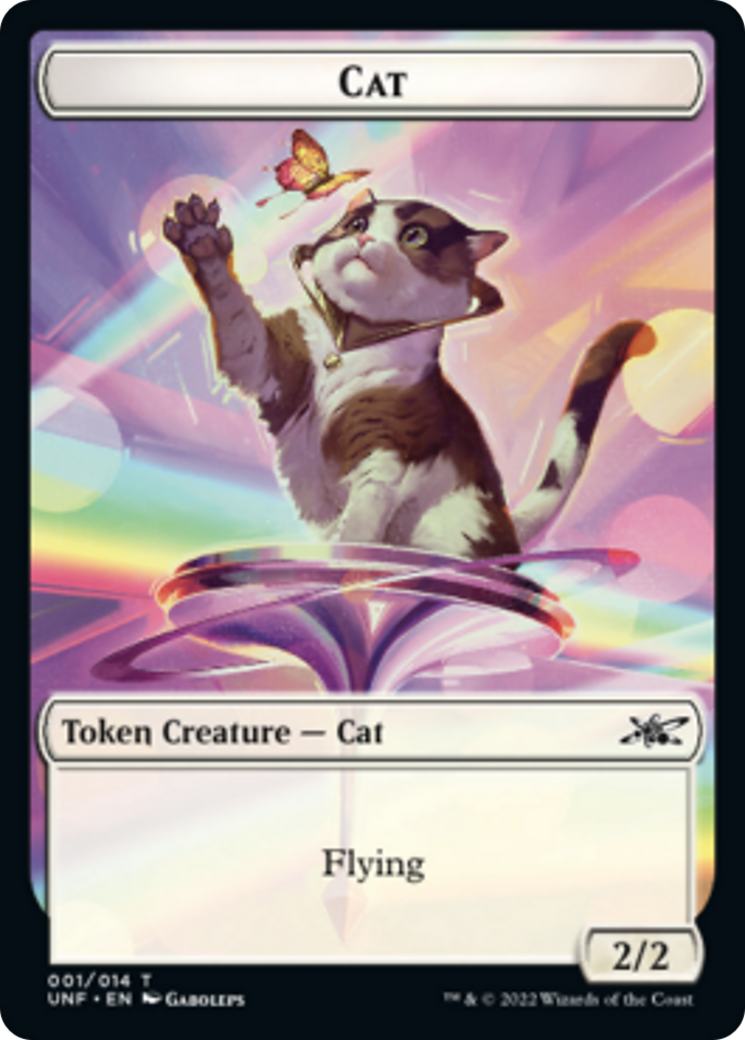 Cat // Storm Crow Double-Sided Token [Tokens] Unfinity Tokens MTG Single Magic: The Gathering