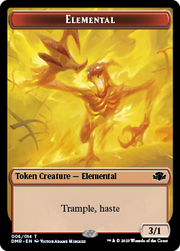 Goblin // Elemental Double-Sided Token [Tokens] Dominaria Remastered Tokens MTG Single Magic: The Gathering