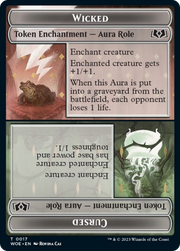 Wicked Role / Cursed Role // Emblem - On An Adventure Double-Sided Token [Tokens] Wilds of Eldraine Tokens MTG Single Magic: The Gathering