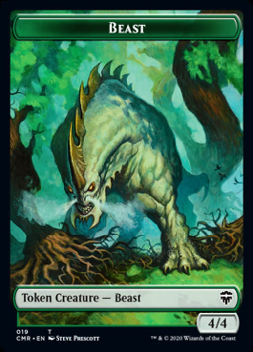 Beast (19) // Elephant Double-Sided Token [Tokens] Commander Legends Tokens MTG Single Magic: The Gathering