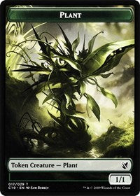 Plant // Snake Double-Sided Token [Tokens] Commander 2019 Tokens MTG Single Magic: The Gathering