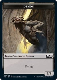 Demon // Dog Double-Sided Token [Tokens] Core Set 2021 Tokens MTG Single Magic: The Gathering