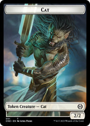Bird // Cat Double-Sided Token [Tokens] Phyrexia: All Will Be One Commander Tokens MTG Single Magic: The Gathering