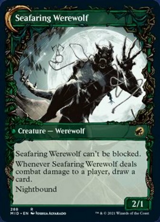 Suspicious Stowaway // Seafaring Werewolf (Showcase Equinox) [Innistrad: Midnight Hunt] MTG Single Magic: The Gathering   