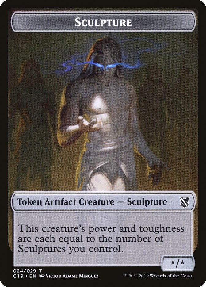 Bird (001) // Sculpture Double-Sided Token [Tokens] Commander 2019 Tokens MTG Single Magic: The Gathering
