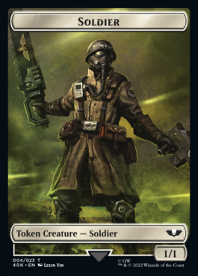 Soldier (004) // Vanguard Suppressor Double-Sided Token [Tokens] Warhammer 40,000 Tokens MTG Single Magic: The Gathering
