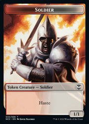 Soldier (33) // Devil Double-Sided Token [Streets of New Capenna Commander Tokens] MTG Single Magic: The Gathering   