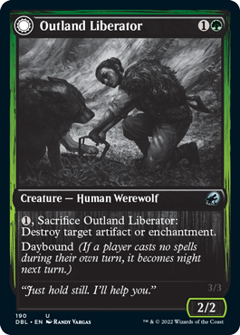 Outland Liberator // Frenzied Trapbreaker (DBL-190) [Innistrad: Double Feature] (Double Faced Transform) MTG Single Magic: The Gathering