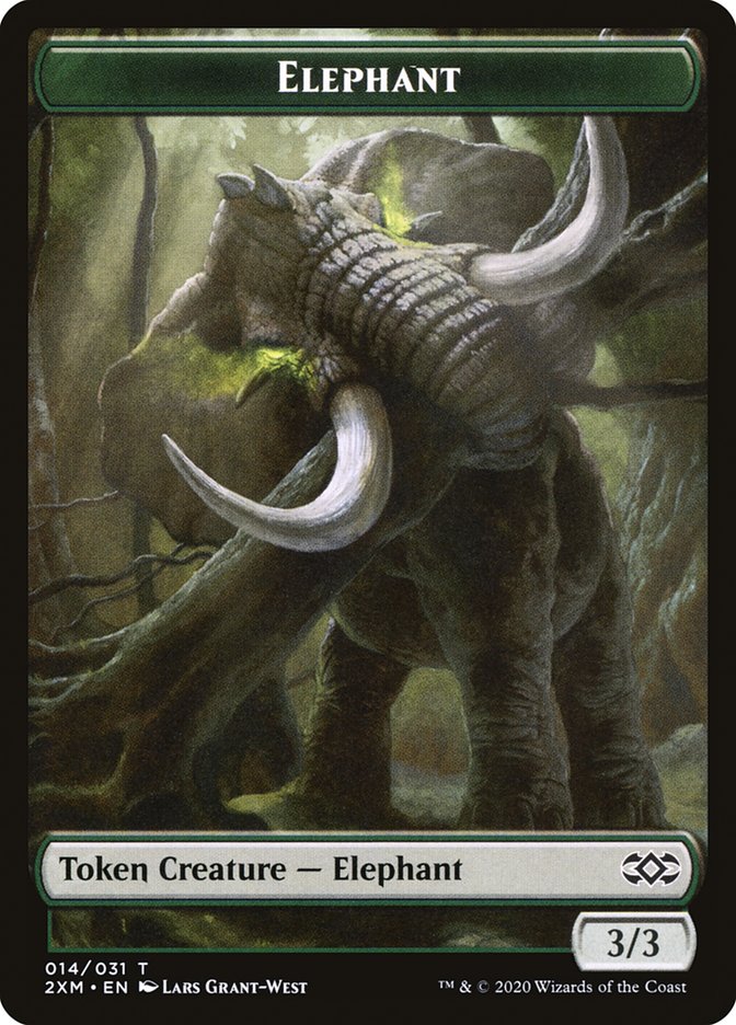 Elephant Token [Tokens] Double Masters Tokens MTG Single Magic: The Gathering