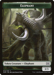 Angel // Elephant Double-Sided Token [Tokens] Double Masters Tokens MTG Single Magic: The Gathering