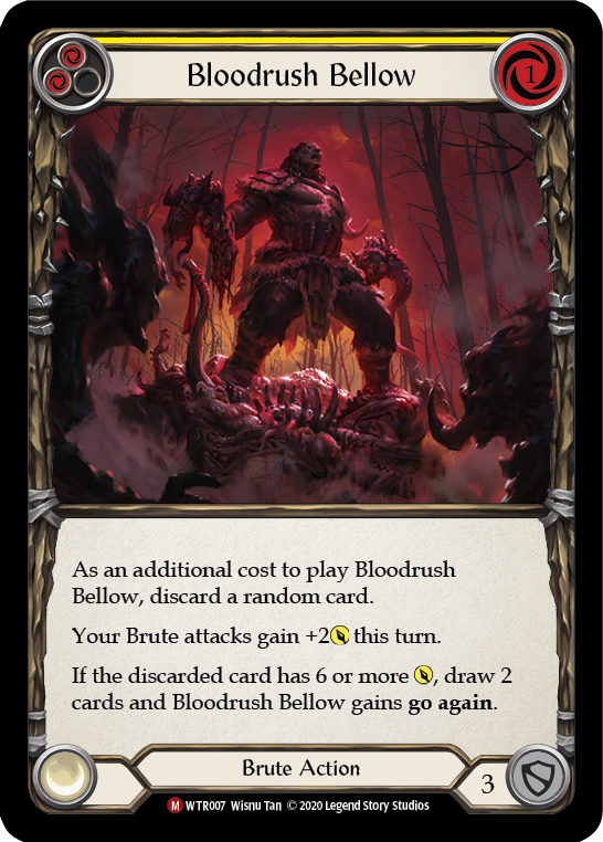 Bloodrush Bellow [WTR007] Unlimited Edition Rainbow Foil Flesh And Blood Single Flesh And Blood   