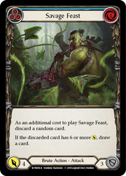 Savage Feast (Blue) [WTR016-R] Alpha Print Rainbow Foil Flesh And Blood Single Flesh And Blood   