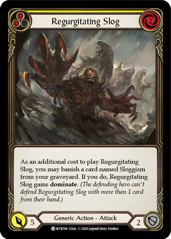 Regurgitating Slog (Yellow) [WTR198] Unlimited Edition Rainbow Foil Flesh And Blood Single Flesh And Blood   