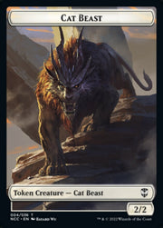 Soldier (09) // Cat Beast Double-Sided Token [Streets of New Capenna Commander Tokens] MTG Single Magic: The Gathering   