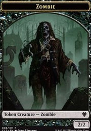 Zombie // Gold Double-Sided Token [Tokens] Commander 2017 Tokens MTG Single Magic: The Gathering