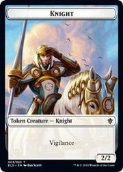 Knight // Food (18) Double-Sided Token [Tokens] Throne of Eldraine Tokens MTG Single Magic: The Gathering
